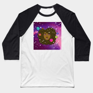 My Orbit is too high black girl fro with planets orbiting Baseball T-Shirt